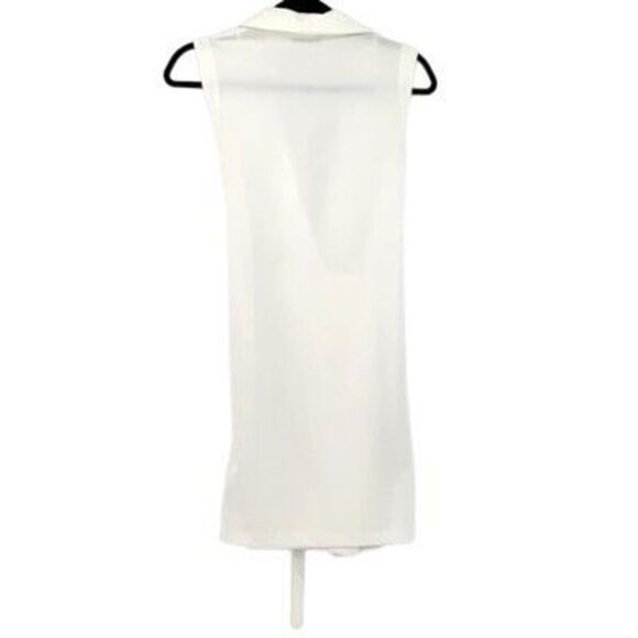 Zara White Sleeveless Wrap Dress Size Small - Picture 5 of 11